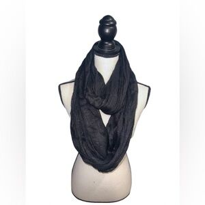 Express Black Infinity Scarf with sparkles Soft Knit Accessory